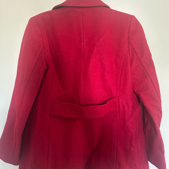 Tommy Hilfiger Red Wool Blend Peacoat Jacket – Women’s Size M - Picture 5 of 5